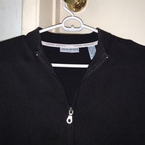 super cute vintage black zip up cardigan! size M